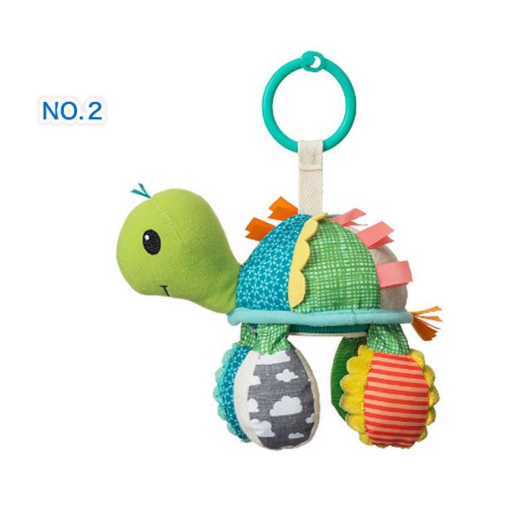 infantino ミラー付パル 鏡 ミラー ラトル ぬいぐるみ かめ カメ