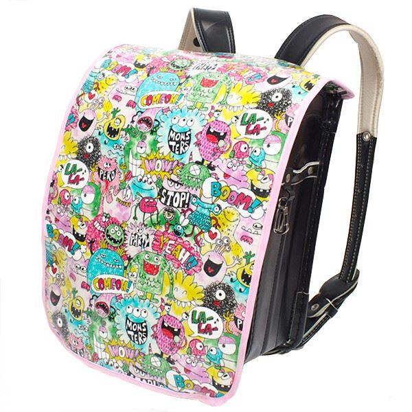 ディズニープリンセスのベビーグッズも大集合 バッグ ランドセル ビニールコーティング生地なので汚れてもサッと拭けばok ラ 日本製 ランドセルカバー モンスターパーティ ピンク 入園 入学 撥水加工 女の子 男の子 おしゃれ 雨 ランドセル カバー かわいい