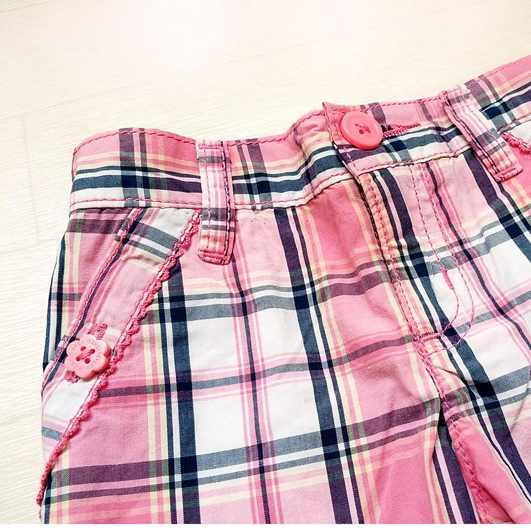 ザ チルドレンズプレイス 正規品(The Children's Place1)ピンクのチェックのショートパンツ♪ (6M 12M 1歳 1才