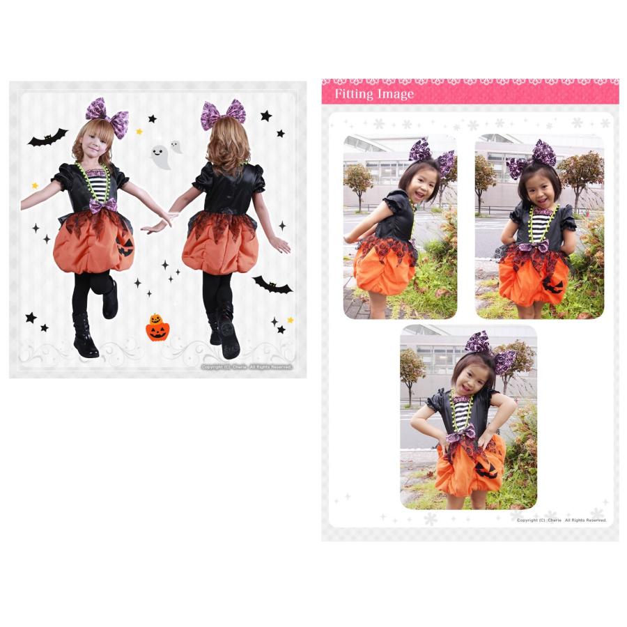 ハロウィンや変身ごっこにキュートなパンプキンモチーフの衣装 特大リボンのカチューシャ付きです ガーリーパンプキンディズニーランドのハロウィーンイベ Cle 輸入ベビー キッズ服 Cherie 通販 Yahoo ショッピング