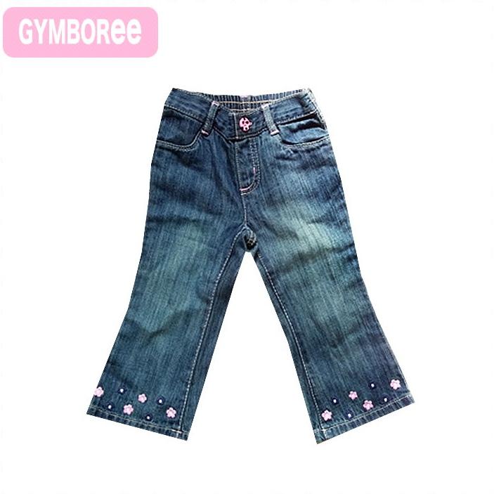 ジンボリー(Gymboree-11)お花の刺繍つきデニム。ジーンズ ボトムス