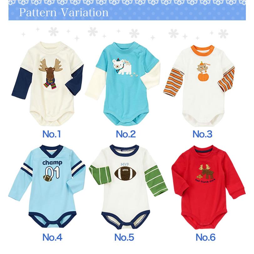 Gymboree（ジンボリー） 正規品 Gymboree -1)男の子用の長袖ロンパース