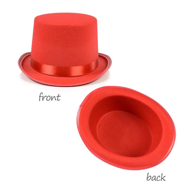 シルクハット マジックハット 【大】 Teens マジシャン キッズ 帽子 フェルト 女性 子供 男の子 女の子 ダンス フォーマル ブラック レッド |  | 02
