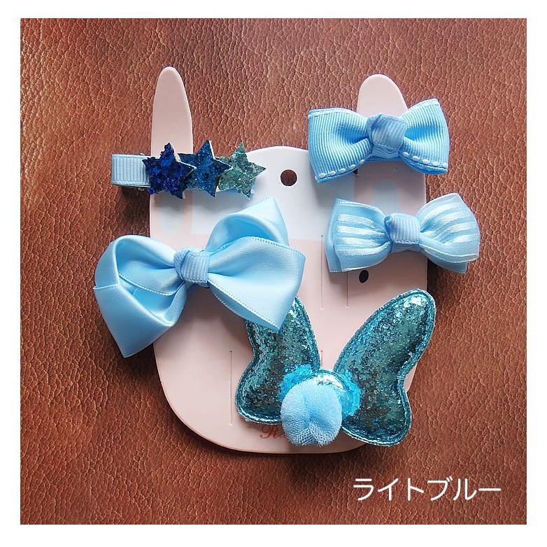 クリップ ヘアゴム 子供 5点 sweet アクセサリーbox ベビー 髪飾り 