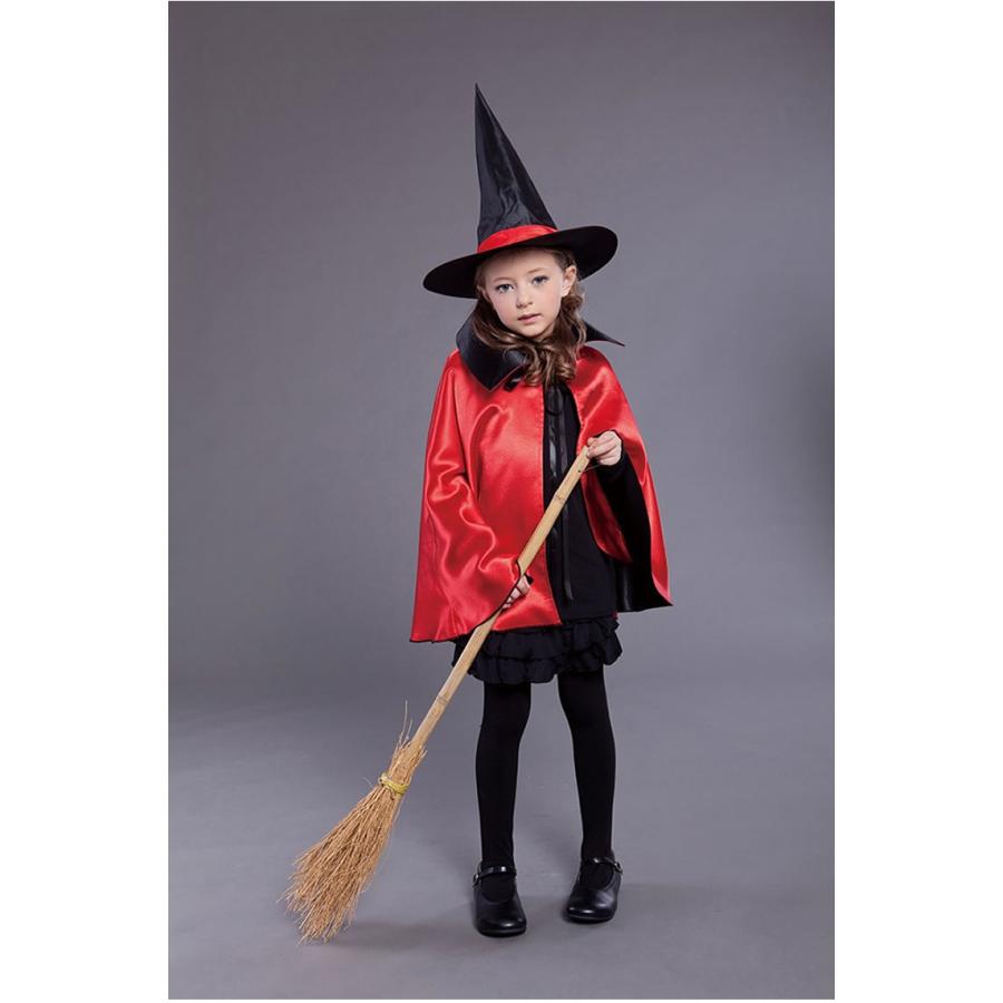 ハロウィン マント 子供 魔女 魔法使い コスプレ 衣装 帽子