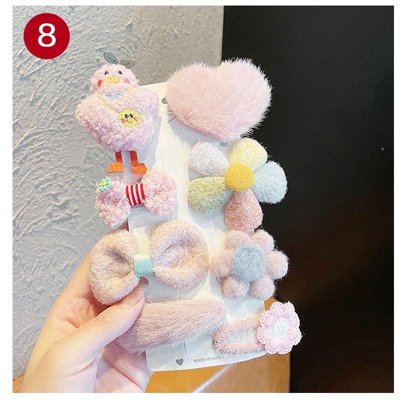 クリップ 子供 8点セット ふわふわ アクセサリーbox ベビー 髪飾り