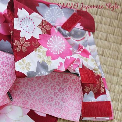 オーダーメイド犬服の夏用浴衣蝶さくらラメ金彩【夏ギフト