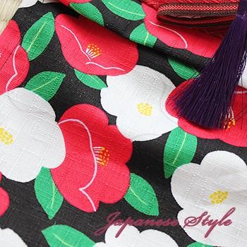 つばき様オーダー品　hanahana犬服ハンドメイド オーダーメイド犬服の浴衣椿つばきブラック愛LOVE椿ブランド【夏ギフト