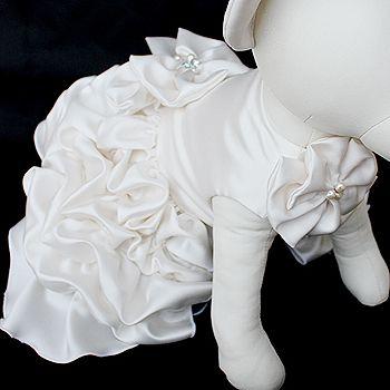 オーダーメイド犬服のウェディングドレス-wave 