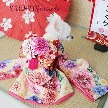 オーダーメイド犬服の着物限定品京友禅柄大振袖鹿の子柄総絞り模様イエロー 039 オーダーメイドペットウェアsachi 通販 Yahoo ショッピング