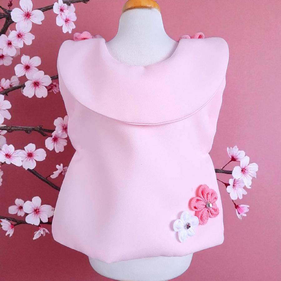 オーダーメイド犬服の着物ペットの着物ー被布コート花梨ピンク_6