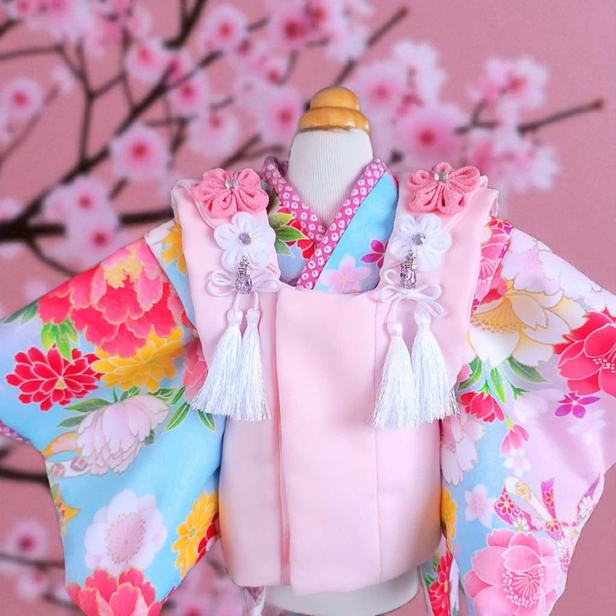 オーダーメイド犬服の着物ペットの着物ー被布コート花梨ピンク_8
