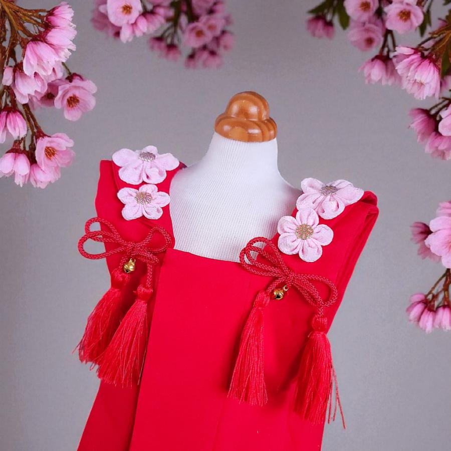 オーダーメイド犬服の着物ペットの着物ー被布コート花梨レッド |  | 03