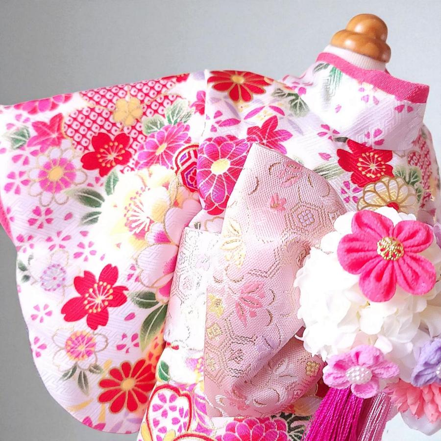 ペットの着物犬服の着物ー花咲く雅（みやび）ホワイト白〜桜花爛漫〜 |  | 06