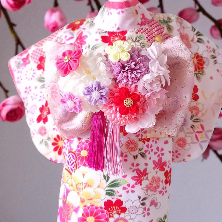 ペットの着物犬服の着物ー花咲く雅（みやび）ホワイト白〜桜花爛漫〜 |  | 07