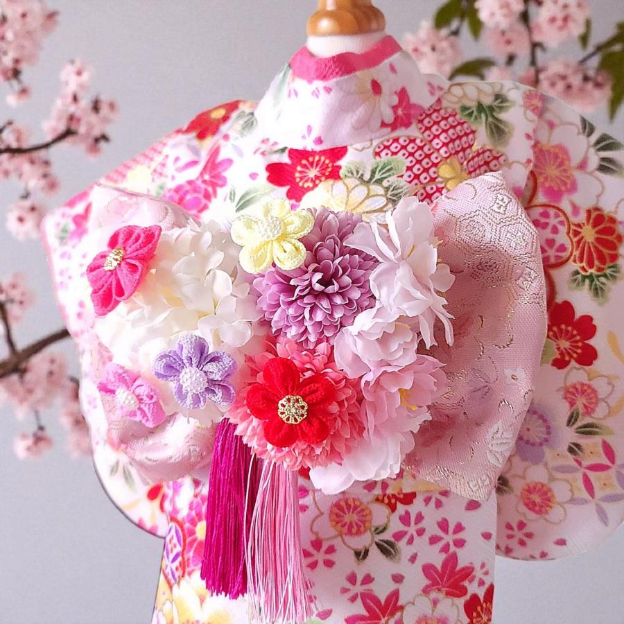 ペットの着物犬服の着物ー花咲く雅（みやび）ホワイト白〜桜花爛漫〜 |  | 08