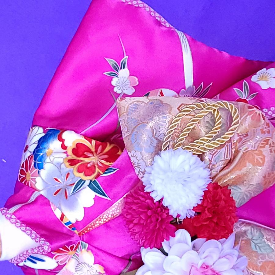 犬服の着物京雅kyomiyabi一シルク大振袖（ピンク） : オーダーメイド