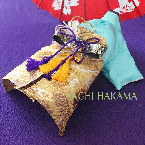 オーダーメイド犬の着物ー袴龍舞HAKAMA紫＆ブルー（帯電防止裏地付き