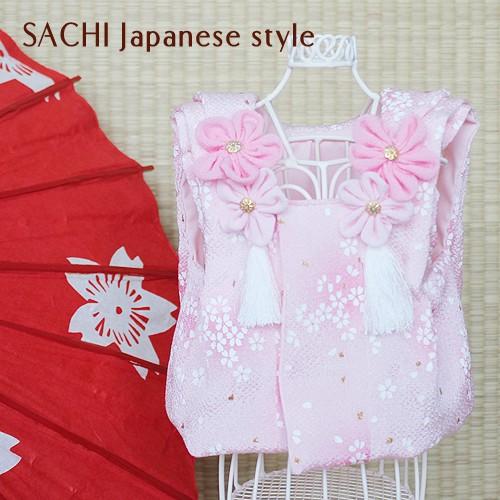 オーダーメイド犬服の着物被布コートちりめん桜ピンク