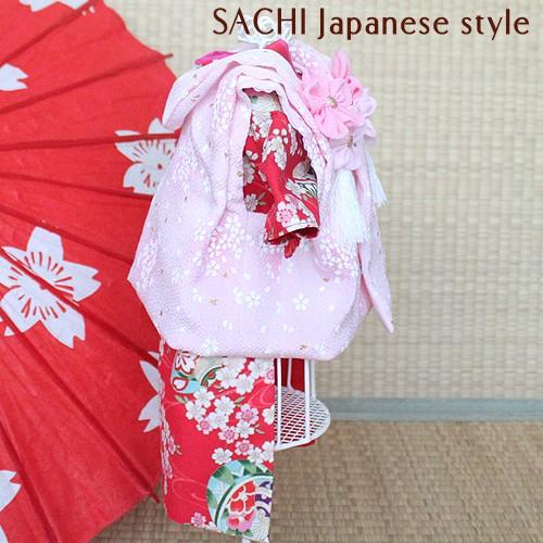 オーダーメイド犬服の着物被布コートちりめん桜ピンク : オーダー