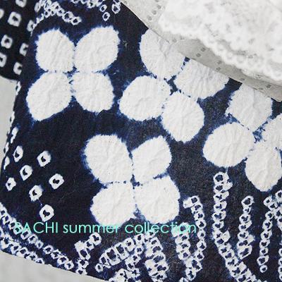 オーダーメイド犬服の総絞り浴衣アジサイ紫陽花【夏ギフト