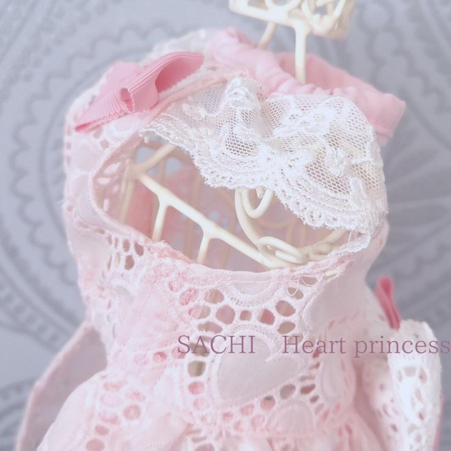 犬服♥️キャミフリルロンパースピンクハンドメイドオーダー