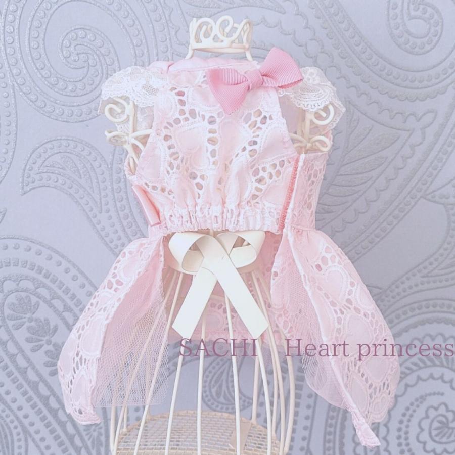 犬服♥️キャミフリルロンパースピンクハンドメイドオーダー