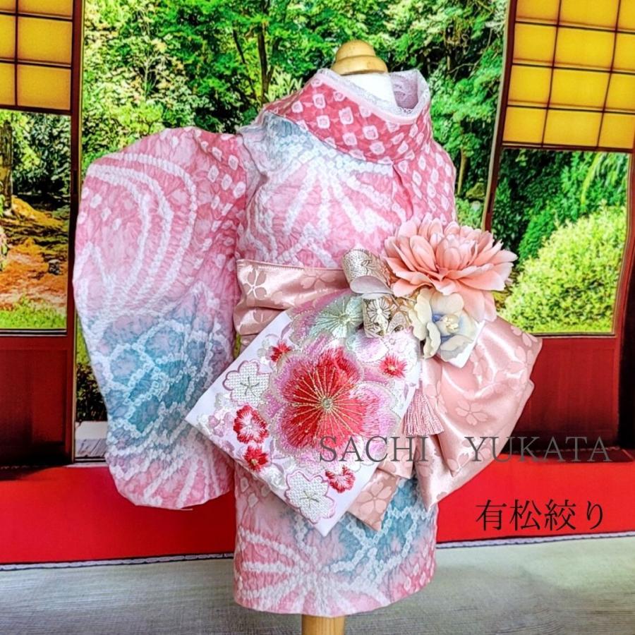 オーダーメイド犬服の浴衣みおつくし清風明月有松絞り 28cm Mサイズ 首周り24 41cm