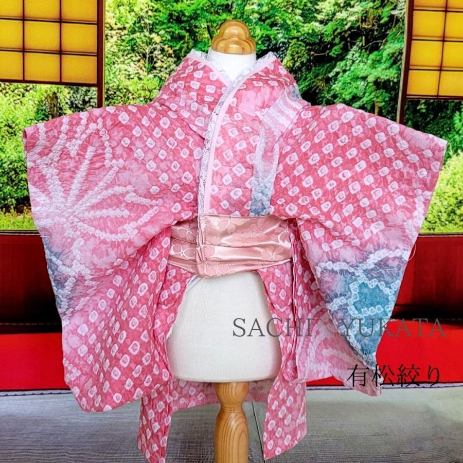 オーダーメイド犬服の浴衣みおつくし清風明月有松絞り 28cm Mサイズ 首周り24 41cm