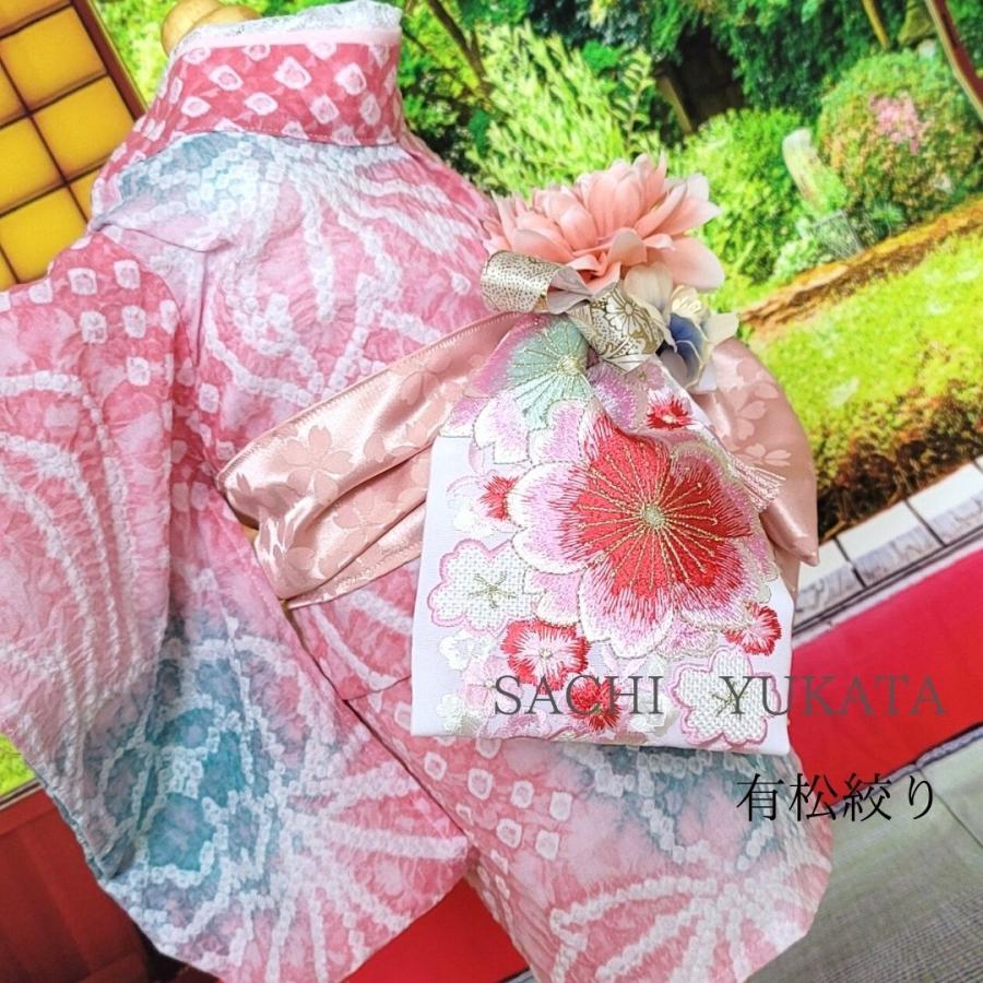 オーダーメイド犬服の浴衣みおつくし清風明月有松絞り 28cm Mサイズ 首周り24 41cm