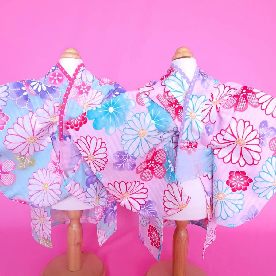オーダーメイド犬服 ペット用浴衣 夏風華ーかふうか（ピンク