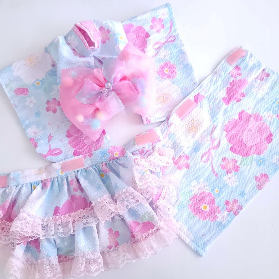 オーダーメイド犬服 犬の浴衣カシャロット（ドレス＆浴衣2way