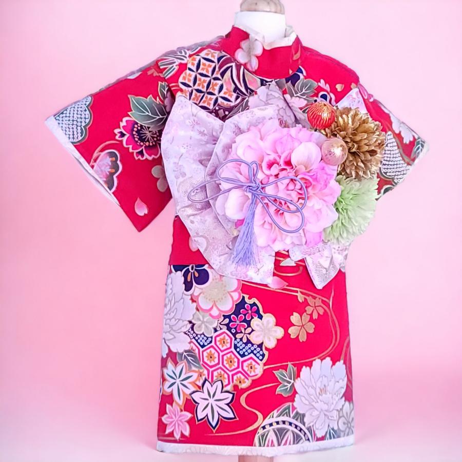 犬服 着物 お引摺り 2way 小型犬 Mサイズ 割引 髪飾り付き 楽天市場