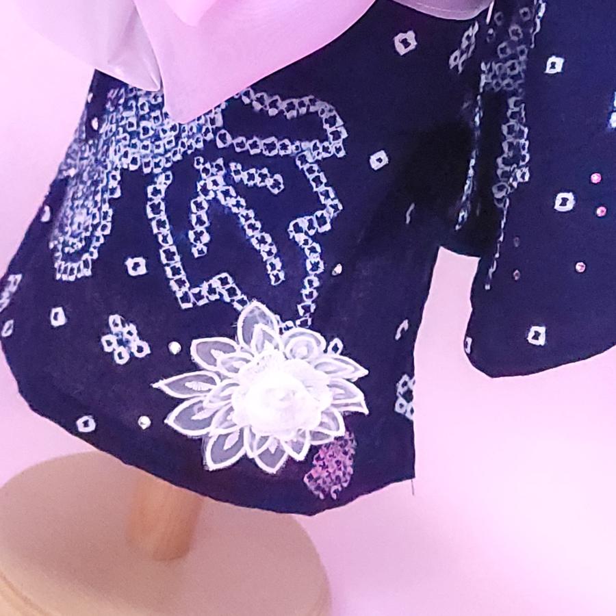 オーダーメイド犬服【数量限定】犬の浴衣有松絞りーあられ星