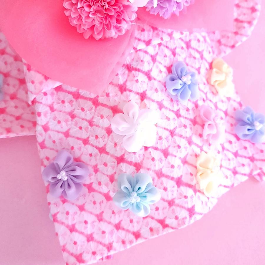 オーダーメイド犬服【数量限定】犬の浴衣有松絞りー金平糖こんぺいとうピンク　犬服猫服 28cm