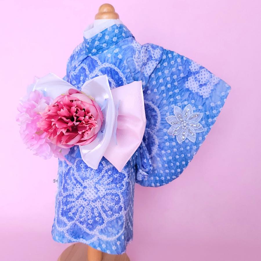 オーダーメイド犬服【数量限定】犬の浴衣有松絞りー碧水へきすい