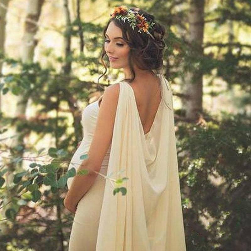 マタニティドレス ロング エレガント シフォン 妊娠 結婚 写真撮影 フォト Ch チェリッシュストア 通販 Yahoo ショッピング