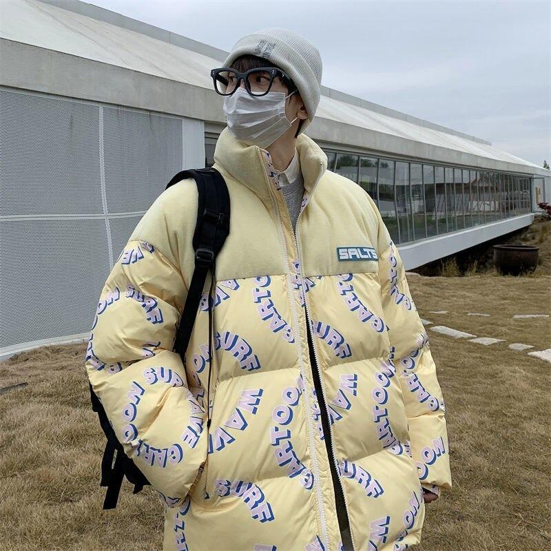 21春夏新色 メンズ ジッパー 原宿 暖かい 韓国風 可愛い ロゴ アウター ダウンジャケット メンズ ジッパー アウター ダウンジャケット コート アウター Alhayet Fm