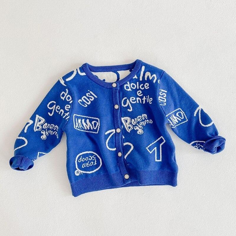 海外最新 カーディガン イラスト ロゴ 66 90センチ ナチュラル 韓国 子供服 国内最安値 Turningheadskennel Com