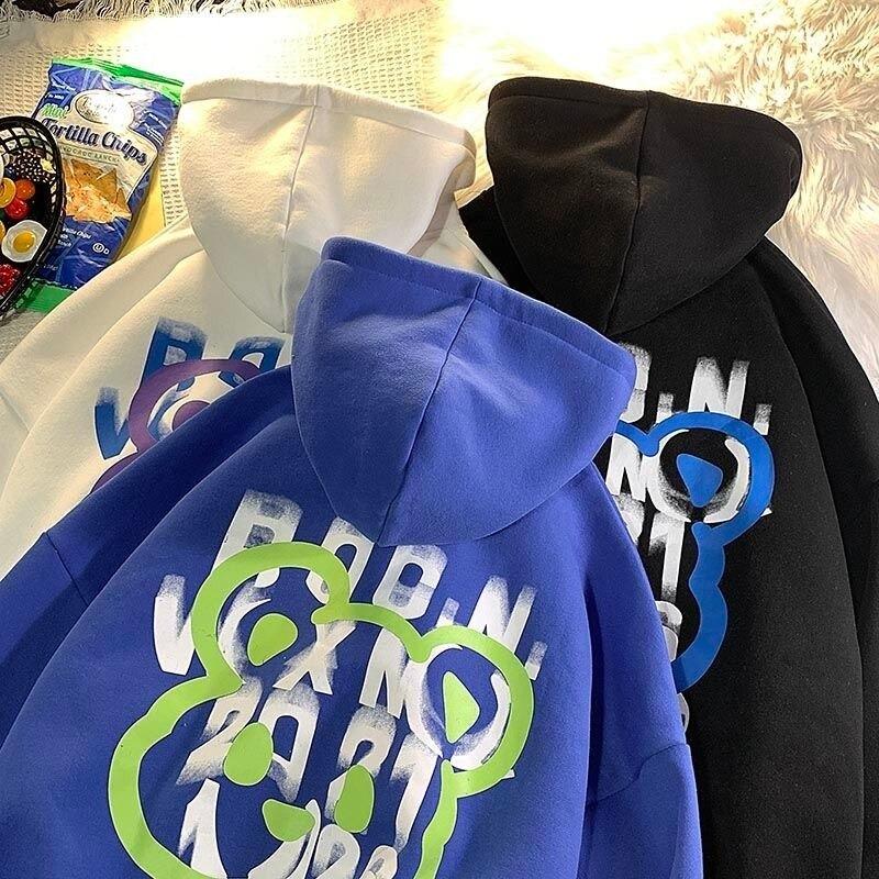 21春夏新色 パーカー フーディー メンズ 韓国服 S 3lサイズ ストリート系 イラスト パーカー カラー ホワイト Pathwaysfl Org