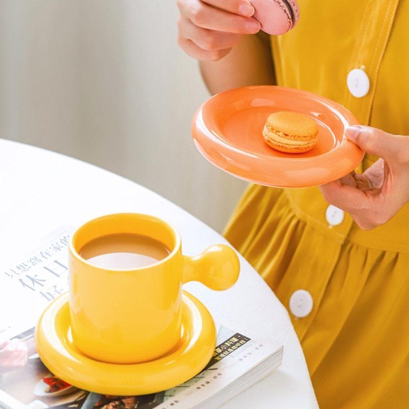 マーケティング マグ コーヒーカップ ソーサー 300ml レトロ カフェ オシャレ プレゼント Www Cancousa Com