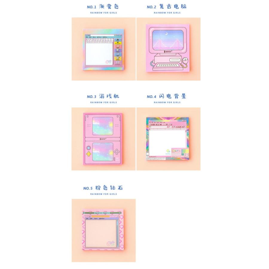 Mj7 Bentoy Milkjoy パソコン ピンク系 Ins風 メモ メモ帳 全5種セット Mj7 Cherish365 通販 Yahoo ショッピング