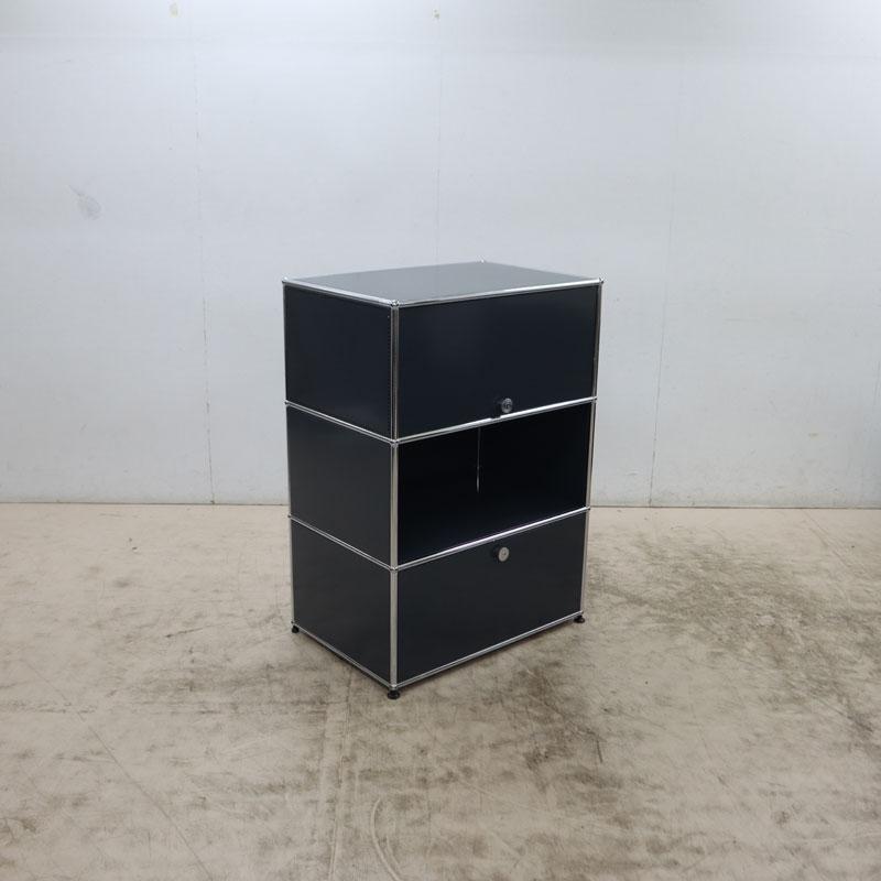 USMハラー USM haller オープンキャビネット 黒 USM Haller System USMハラーシステム 1列3段 奥行35cmパネル
