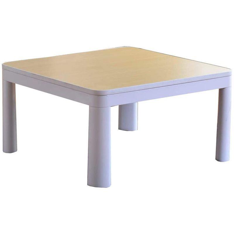 新生活 1人暮らし こたつ 正方形 こたつテーブル「カジュアルこたつ台(リバーシブル)」GL70×70cm(高さ38.5cm)ホワイト(｜cherry2021｜07