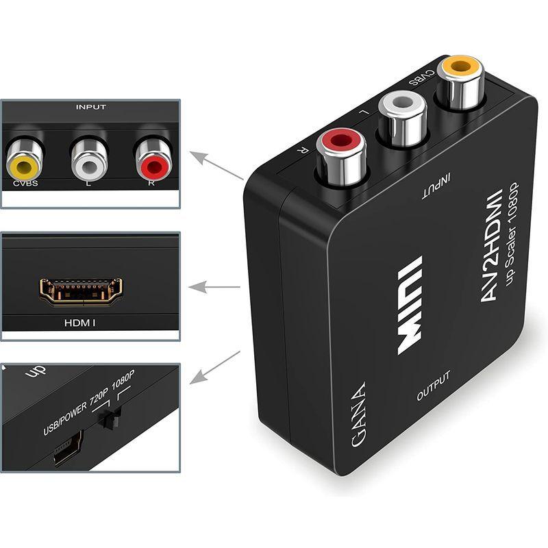 RCA to HDMI変換コンバーター GANA AV HDMI 変換器 AV2HDMI USBケーブル付き 音声転送 1080 72 ホットセール RCA to HDMI変換コンバーター GANA AV HDMI 変換器 AV2HDMI USBケーブル付き 音声転送 1080 72 ホットセール