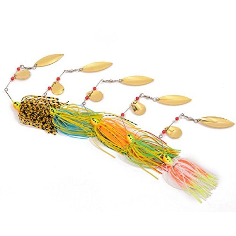 スピナーベイト セット 5本入り 16ｇ バス ギル などに 複数カラーでいろいろ試せる 全５色 ルアー かわいい新作