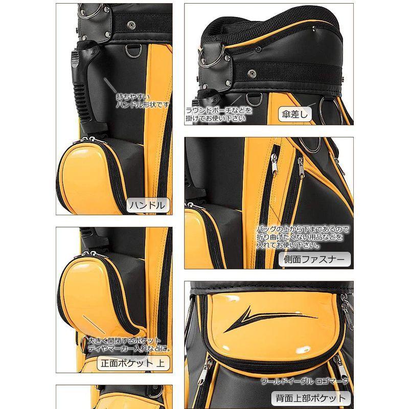 ワールドイーグル CBX007 メンズ ゴルフ カート バッグ ブラック/オレンジ WE-CBX007 CBX007 メンズ ゴルフ カート バッグ ブラック/オレンジ WE