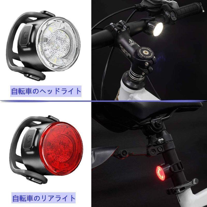 価格価格自転車 ライト セット、自転車用 ヘッドライト テールライト付属、USB充電式 サイクルライト、自転車 らいと LED 防水 クロスバイク  ライト、ランタン