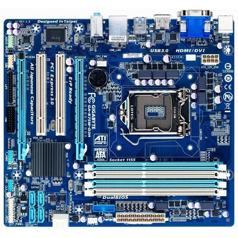【超美品】 GIGABYTE マザーボード Intel B75 LGA1155 Micro ATX GA-B75M-D3H/A Rev1.2 【DG9792123077】(34323円)