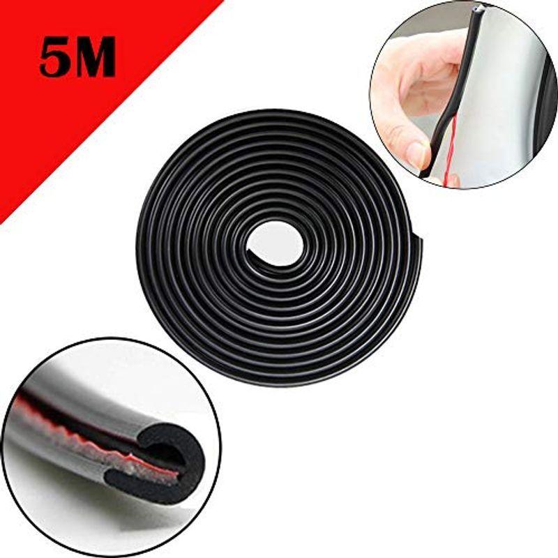 Mjfkvyz 車のドアエッジプロテクター 5 M車のエッジトリムラバーシールプロテクターu字型車の保護ドアエッジガードフィットほとんどの車 売り切り御免